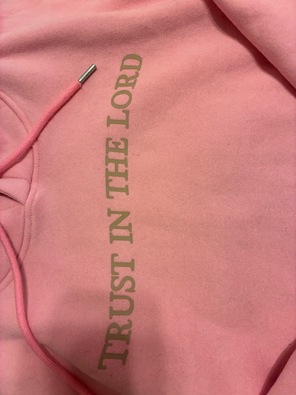 Pink "Trust in the Lord" Pullover Hoodie - Picture 3 of 6